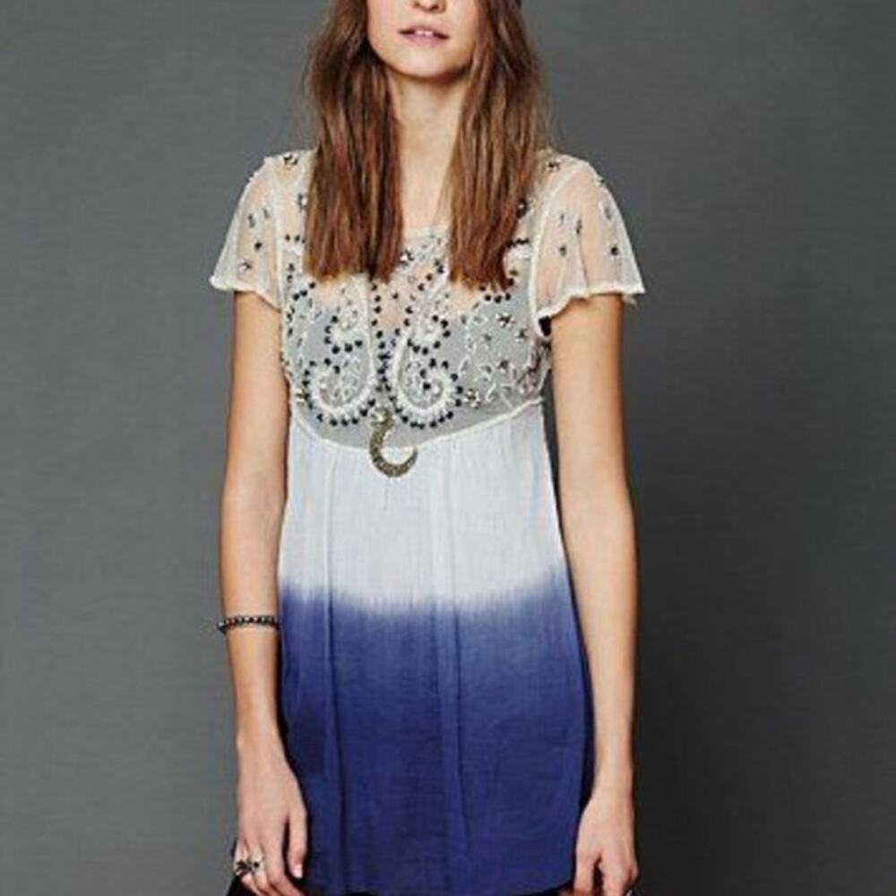 Free People Women's Embellished Palms Tunic - Size M - Picture 7 of 9